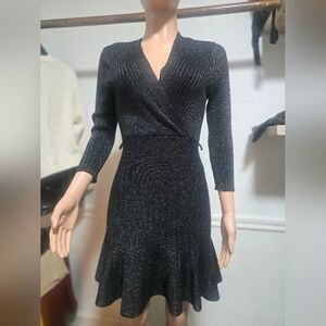 Elegant Black Wrap Dress